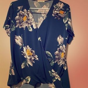 Never Worn Crossbody Floral Blouse